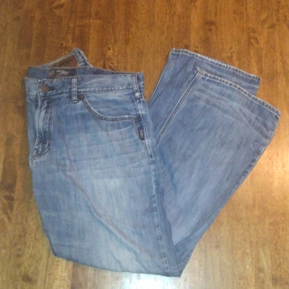 Silver Jeans Co Mens Zac Medium Wash Jeans 38×34